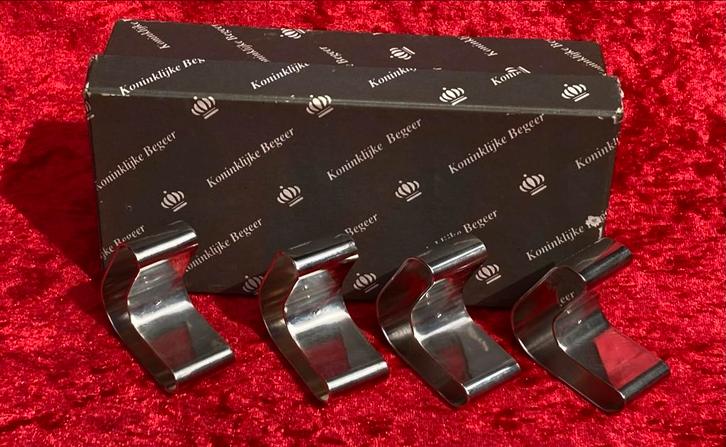 Koninklijke Begeer Servetringen Verzilverd in Doos, Huis en Inrichting, Keuken | Bestek, Zo goed als nieuw, Los bestek, Zilver