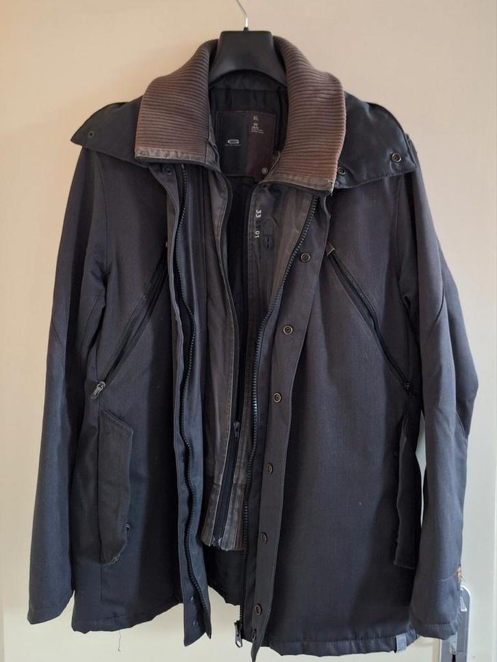 G-Star winterjas heren, Kleding | Heren, Jassen | Winter, Gedragen, Maat 56/58 (XL), Zwart, Ophalen of Verzenden