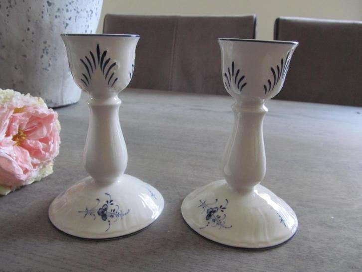2 Villeroy & Boch Vieux Luxembourg Kandelaars, Huis en Inrichting, Woonaccessoires | Kandelaars en Kaarsen, Zo goed als nieuw