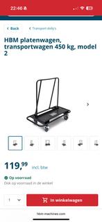 HBM Platenwagen 450 kg - Model 2 platenkar trolley, Auto diversen, Ophalen