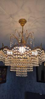 Kristallen Hanglamp, Ophalen of Verzenden, Gebruikt, Glas, Klassiek