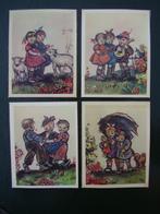 4 afbeeldingen van kinderen, Verzenden, Minder dan 50 cm, Schilderij, Minder dan 50 cm