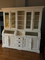 Brocante, landelijke buffet/boeken/servies kast: room wit, Huis en Inrichting, Kasten | Buffetkasten, Ophalen, 200 cm of meer