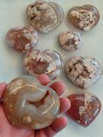 Partij dikke Bloemagaat edelsteen harten - mineralen, Ophalen of Verzenden