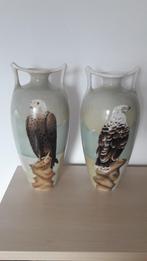 Grote Amphora Vazen  met roofvogels  Societe Ceramique, Antiek en Kunst, Ophalen