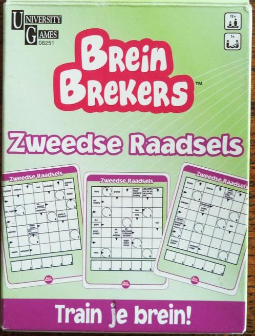 BreinBrekers - Zweedse Raadsels - Train je brein !, Hobby en Vrije tijd, Gezelschapsspellen | Kaartspellen, Zo goed als nieuw