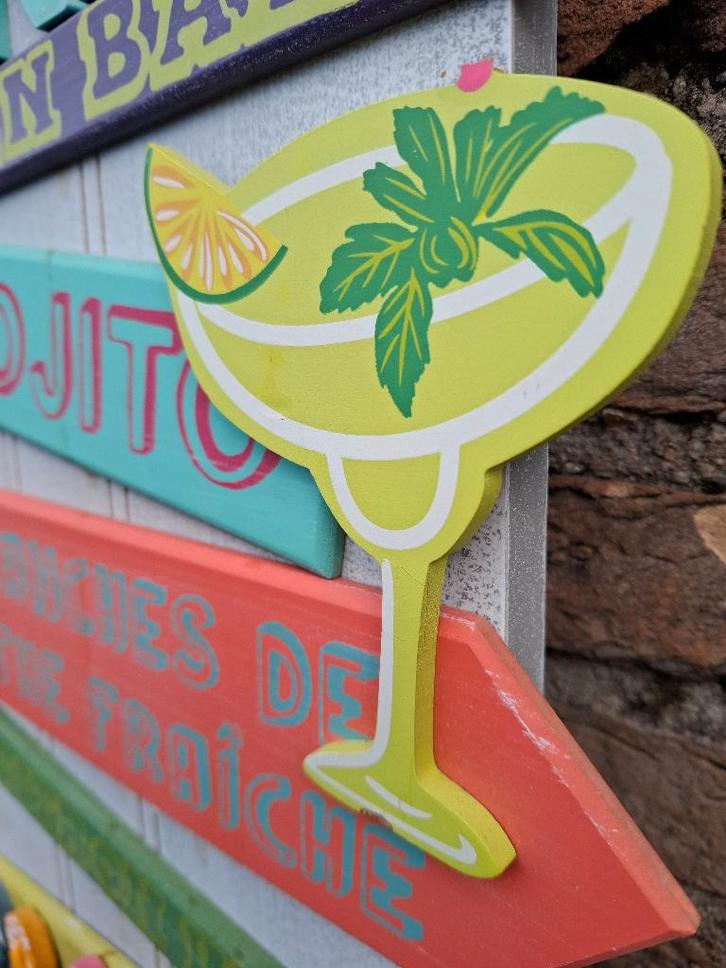 Groot Houten cocktailbord, Verzamelen, Retro, Huis en Inrichting, Ophalen of Verzenden