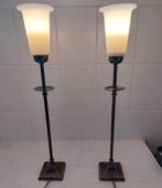 2 staande schemerlampjes., Ophalen of Verzenden, Gebruikt, Metaal, 50 tot 75 cm
