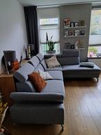 Grijze montel loungebank, Huis en Inrichting, Banken | Complete zithoeken, Ophalen, Gebruikt, Stof, Modern