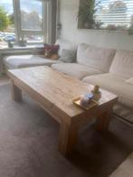 Massief houten salontafel, Ophalen, Gebruikt, 100 tot 150 cm, 50 tot 100 cm