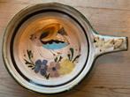 Vintage majolica ovenschotel uit Portugal motief vogel, Antiek en Kunst, Ophalen of Verzenden