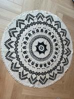 Vloerkleed rond, Huis en Inrichting, Stoffering | Tapijten en Kleden, Ophalen, Gebruikt, 100 tot 150 cm, Wit