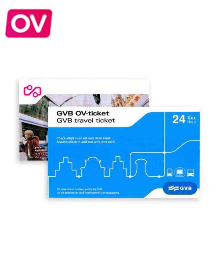 ov dagkaart 24u, Tickets en Kaartjes, Trein, Bus en Vliegtuig, Eén persoon, Algemeen kaartje, Bus, Metro of Tram, Nederland