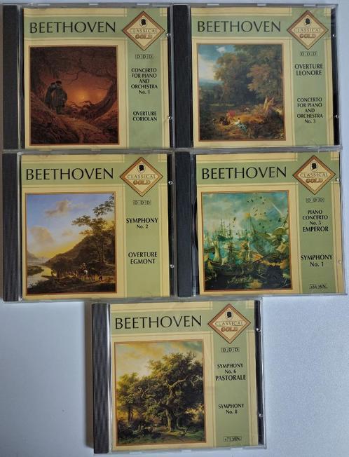 5 x CD Beethoven (Classical Gold label), Cd's en Dvd's, Cd's | Klassiek, Zo goed als nieuw, Overige typen, Classicisme, Ophalen of Verzenden