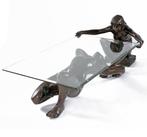 Vintage C. Conndray Bronzen Sculptuur Salontafel, 50 tot 100 cm, 50 tot 75 cm, Sculpture, Zo goed als nieuw