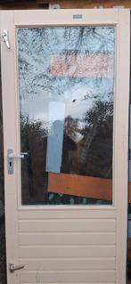 Hardhouten buitendeur 92x207  achterdeur, Doe-het-zelf en Verbouw, Deuren en Horren, Ophalen