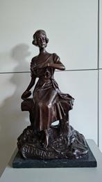 Prachtig bronzen beeld van een zigeuner vrouw, Ophalen