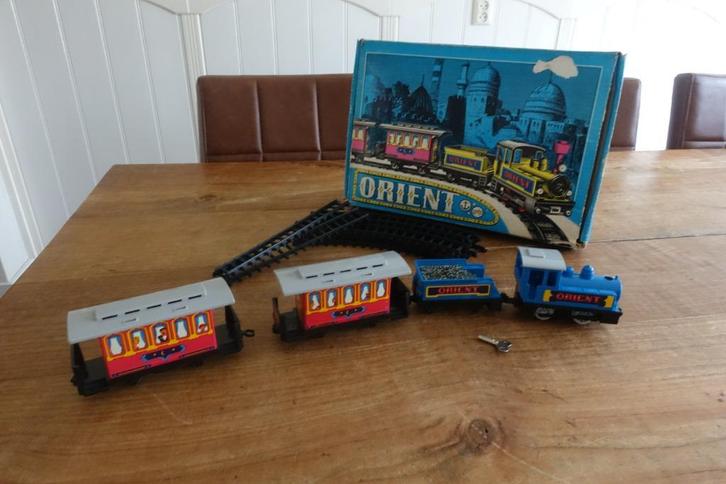 Vintage Opwindt blikken trein Orient Ankerbahn 2129 Grip, Antiek en Kunst, Antiek | Speelgoed, Ophalen of Verzenden