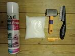 Vlooienspray, kam, medische plastic kattenbakkorrels, Dieren en Toebehoren, Ophalen of Verzenden, Zo goed als nieuw