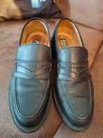 Zwarte Leren Loafers Heren Maat 43, Loafers, Zwart, Ophalen of Verzenden, Gedragen