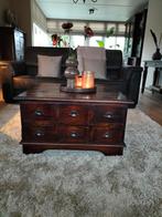 Mooie salontafel van teakhout., Huis en Inrichting, Tafels | Salontafels, Ophalen, Gebruikt, 100 tot 150 cm, 50 tot 100 cm