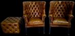 2 Chesterfield fauteuils - Lime Groen - Bezorging mogelijk