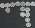 14 zilveren dubbeltjes Wilhelmina, Ophalen, Zilver, 10 cent, Koningin Wilhelmina