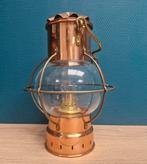Antieke koperen scheepslamp, Verzamelen, Scheepvaart, Ophalen of Verzenden, Zo goed als nieuw, Motorboot of Zeilboot