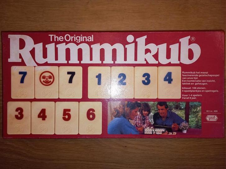 RUMMIKUB, Goliath, grote stenen, 2-4 spelers, COMPLEET!, Hobby en Vrije tijd, Gezelschapsspellen | Bordspellen, Gebruikt, Ophalen of Verzenden