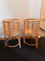 2 Rotan Plantenbakken, Tuin en Terras, Bloembakken en Plantenbakken, Ophalen, Zo goed als nieuw, Rond, Balkon