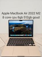 Als nieuw: Apple Macbook Air 2022 M2 8gb 512gb 8 core cpu, MacBook Air, Qwerty, 512 GB, Ophalen of Verzenden