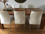 Eettafel en eetkamerstoelen, Huis en Inrichting, Ophalen, Gebruikt, 100 tot 150 cm, 50 tot 100 cm