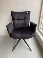 Eetkamerstoelen in stof/leer – stijlvol & comfortabel, Gebruikt, Overige kleuren, Verzenden, Leer