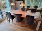 Rivera maison stoelen eettafel eetkamer zwart leer, Huis en Inrichting, Stoelen, Ophalen, Gebruikt, Zwart, Leer