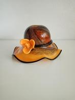 Grote Murano glas hoed / vaas, vintage, Antiek en Kunst, Ophalen of Verzenden