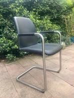 Prachtige zwart ledere stoelen van Bert Plantagie, Ophalen, Zwart, Zo goed als nieuw, Metaal
