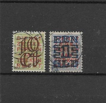 Nederland 1923, NVPH 132 t/m 133, Gestempeld. beschikbaar voor biedingen