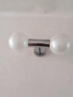 Staff leuchten wandlamp chroom met twee witte bollen, Verzenden