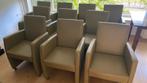 Te koop aangeboden 10 luxe lederen stoelen met wieltjes, Huis en Inrichting, Fauteuils, Ophalen, Zo goed als nieuw, 75 tot 100 cm