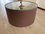 Hanglamp ronde kap bruin, Ophalen, Zo goed als nieuw, Stof, 50 tot 75 cm