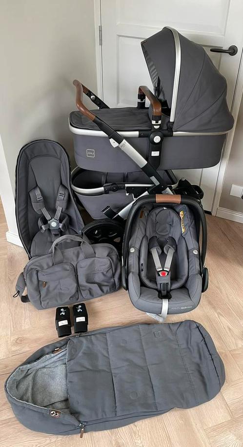 Joolz Pure Grey Geo 3-in-1 complete set, Kinderen en Baby's, Kinderwagens en Combinaties, Zo goed als nieuw, Kinderwagen, Overige merken