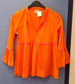 Emily van den Bergh top blouse knal oranje met roze S 49167, ., Emily van den Bergh, Oranje, Ophalen of Verzenden