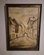 Mooi olieverf schilderij Evert Slegers Frans straatje, Ophalen