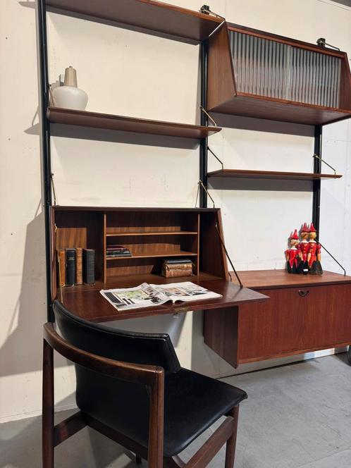 Louis van Teeffelen voor WeBe vintage modulair wandsysteem, Huis en Inrichting, Kasten | Wandmeubels, Gebruikt, 150 tot 200 cm