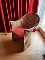 Rieten fauteuil | Perfecte staat, Huis en Inrichting, Stoelen, Ophalen, Gebruikt, Bruin, Eén