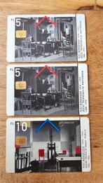 PTT telefoonkaarten Piet Mondriaan – 3 stuks, kunstserie, Ophalen of Verzenden, Nederland