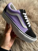 VANS Old skool platform black/purple/white custom- size 36,5, Gedragen, Ophalen of Verzenden, Vans, Sneakers of Gympen