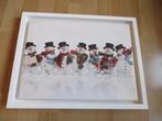 te koop kerst canvas schilderij sneeuwpoppen, Diversen, Ophalen, Zo goed als nieuw