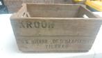Schaapskooi houten kratje 1962 kroon bier, Verzamelen, Biermerken, Ophalen, Zo goed als nieuw, Reclamebord, Plaat of Schild, La Trappe