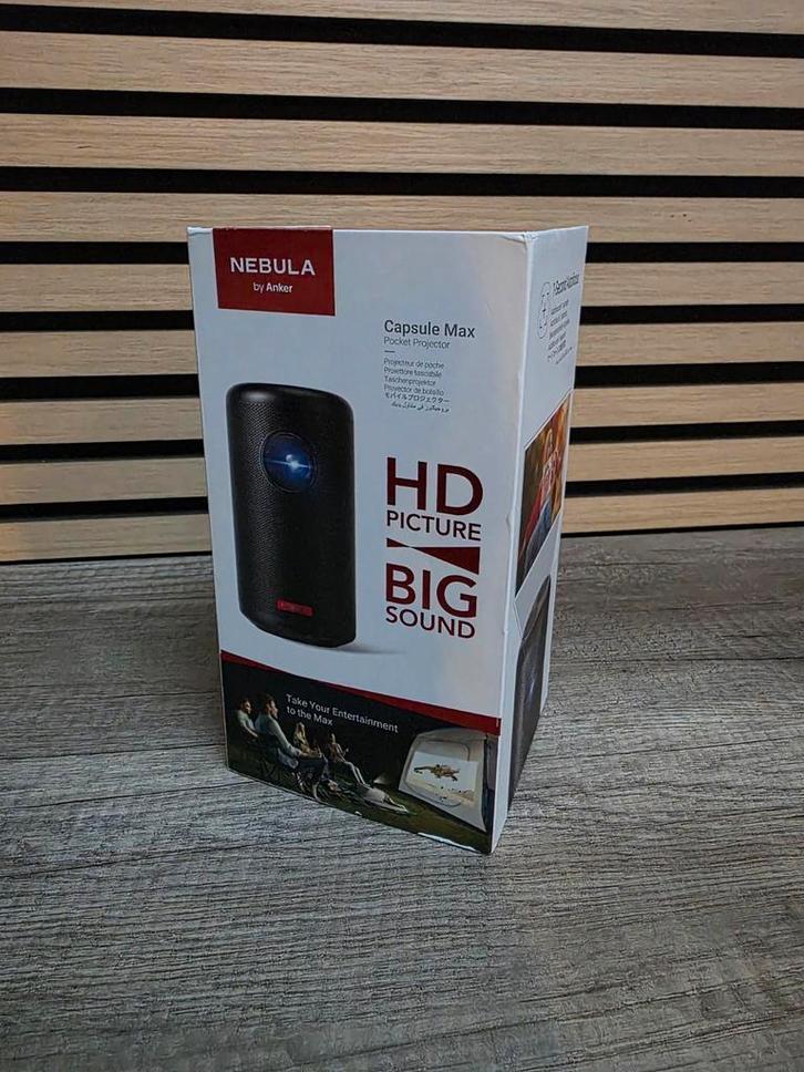 Nebula Capsule Max met alle toebehoren, Audio, Tv en Foto, Beamers, Zo goed als nieuw, DLP, HD (720), Ophalen of Verzenden